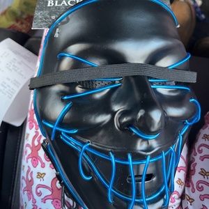 spirit halloween purge LIGHT UP blue mask